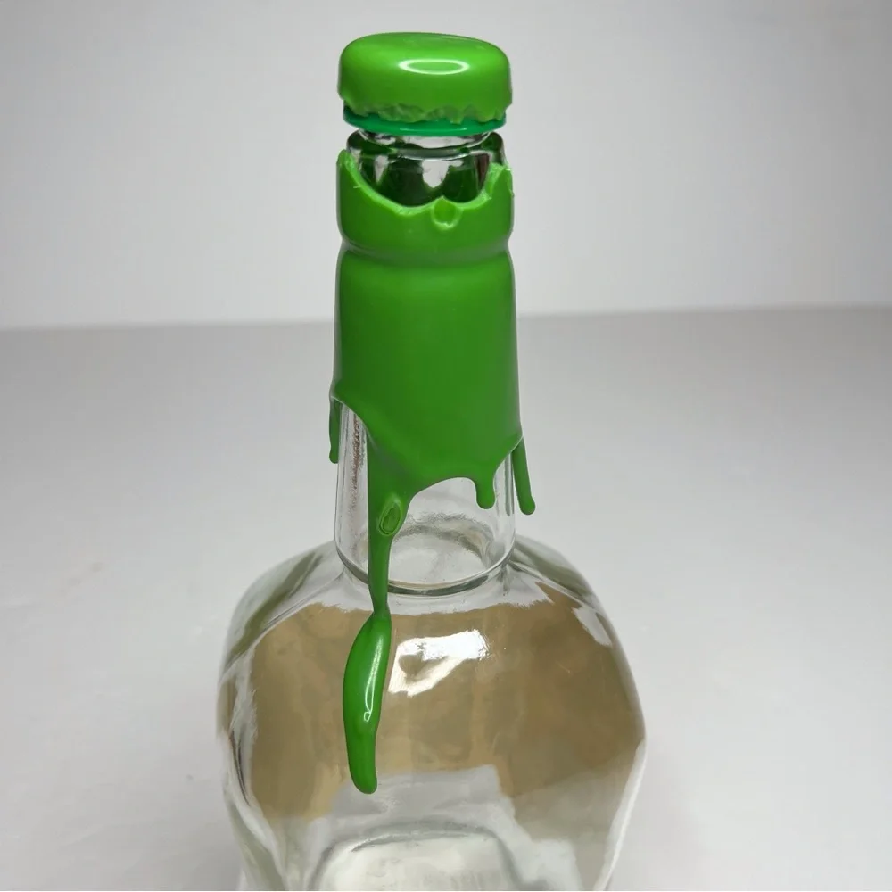 Empty Maker's Mark Mint Julep Green Wax Bottle Kentucky Derby Party Decorations